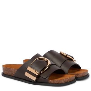 NWOT KHAITE Thompson dark brown leather sandals